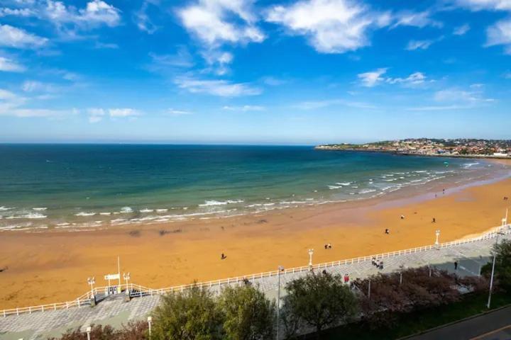 Apartamento Ezcurdia 22 Playa De San Lorenzo Primera Linea Gijon Luaran gambar
