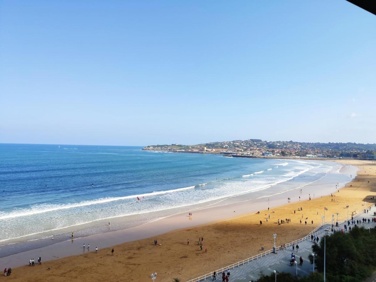 Apartamento Ezcurdia 22 Playa De San Lorenzo Primera Linea Gijon Luaran gambar